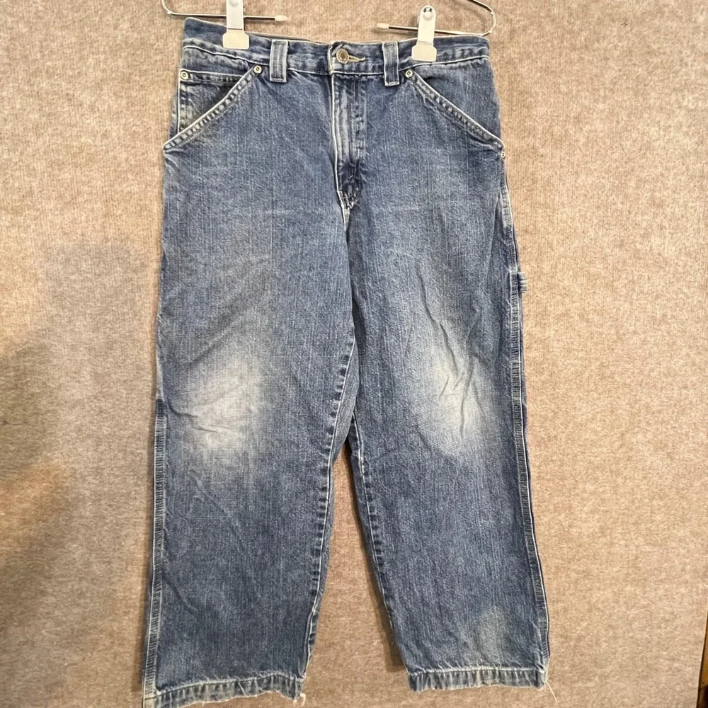 Vintage Arizona Jean Co Carpenter Jean 28x25 Distressed Denim Grunge Work Unisex